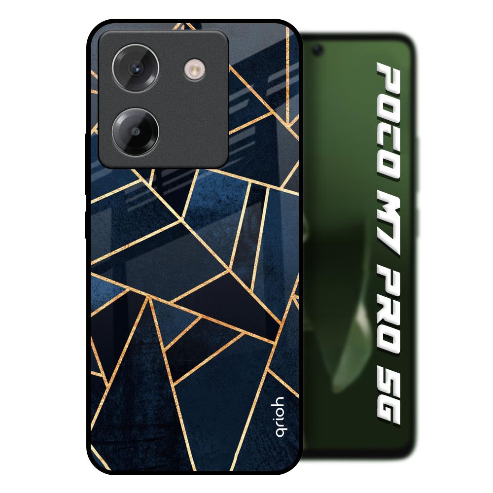 Abstract Tiles Poco M7 Pro 5G Glass Back Cover Online