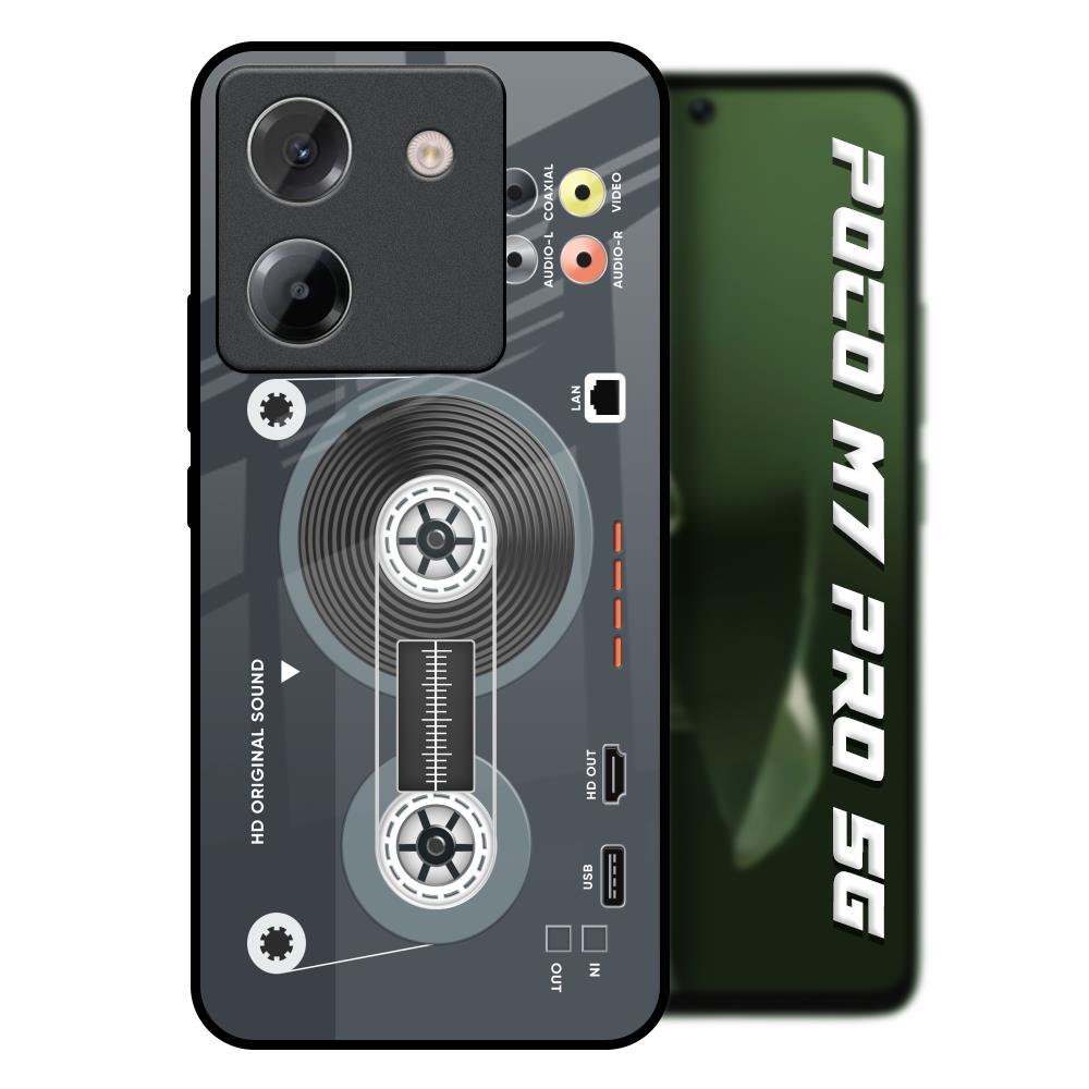 Retro Recorder Poco M7 Pro 5G Glass Back Cover Online