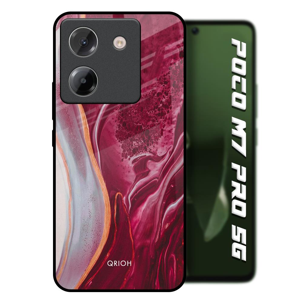 Crimson Ruby Poco M7 Pro 5G Glass Back Cover Online