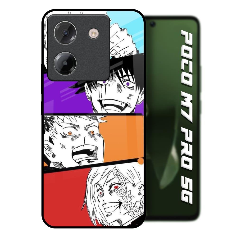 Anime Sketch Poco M7 Pro 5G Glass Back Cover Online