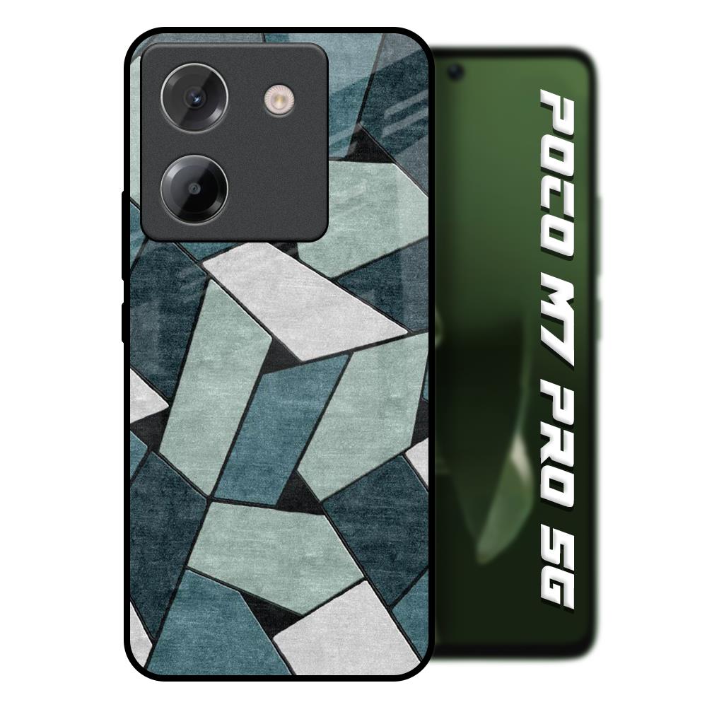 Abstact Tiles Poco M7 Pro 5G Glass Back Cover Online