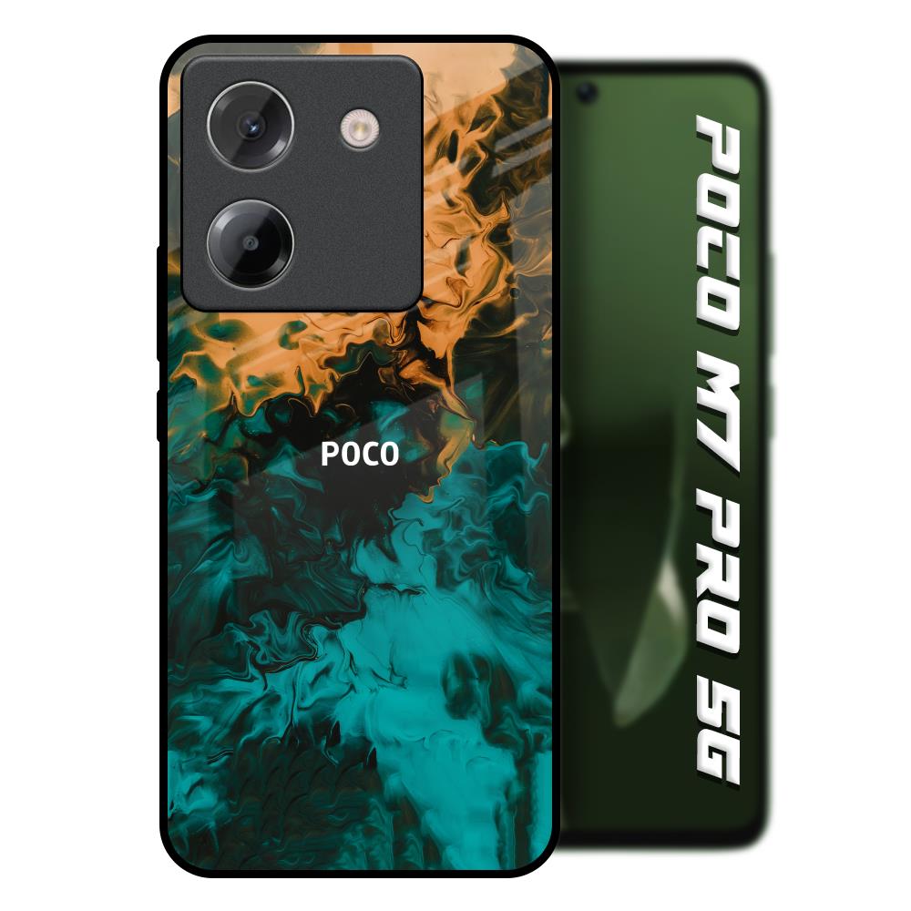 Watercolor Wave Poco M7 Pro 5G Glass Back Cover Online