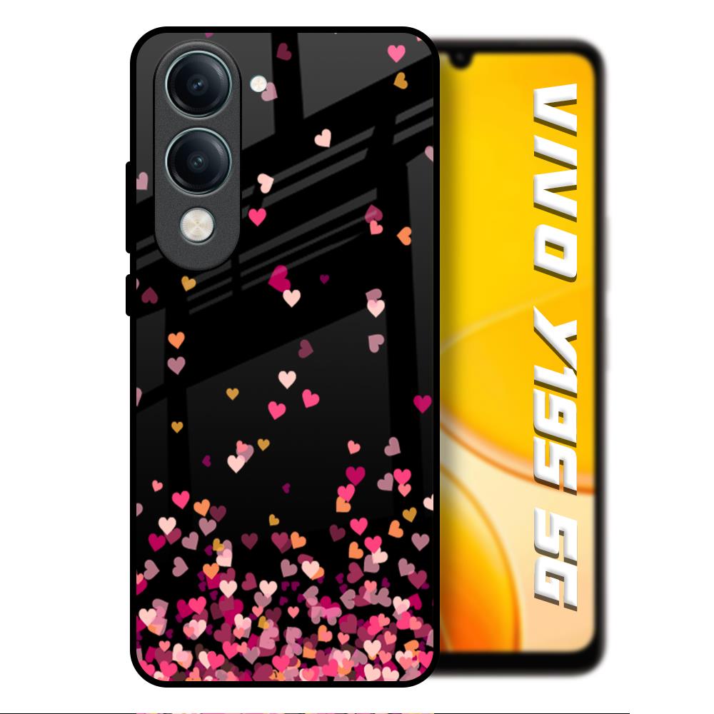 Heart Rain Fall Vivo Y19s 5G Glass Back Cover Online