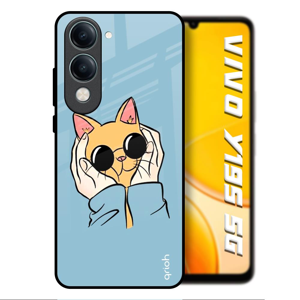Adorable Cute Kitty Vivo Y19s 5G Glass Back Cover Online