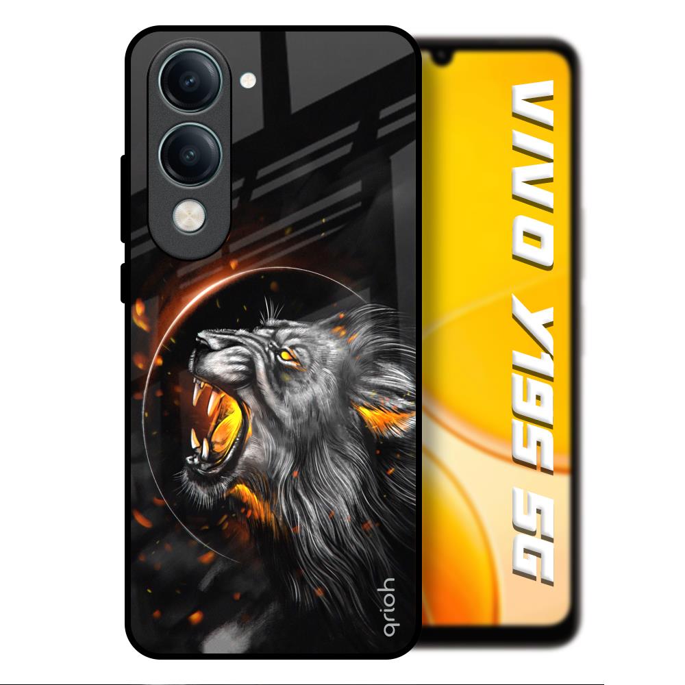 Aggressive Lion Vivo Y19s 5G Glass Back Cover Online