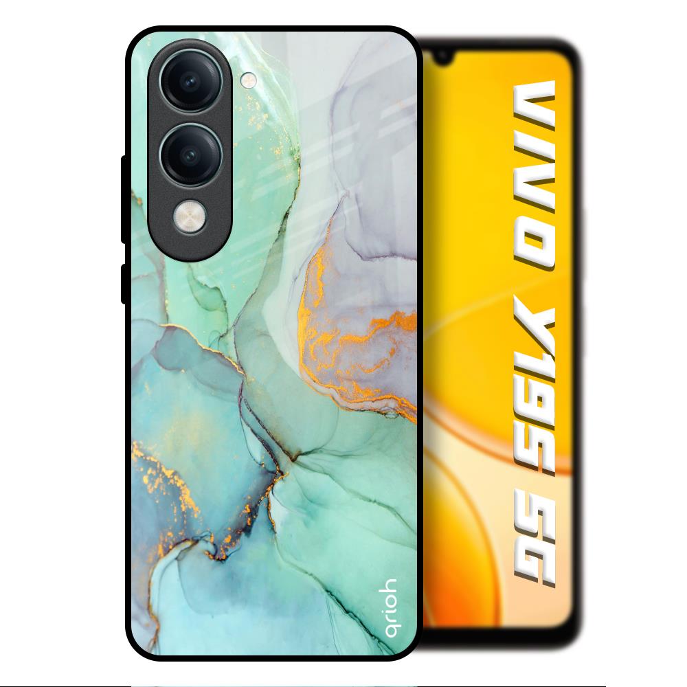 Green Marble Vivo Y19s 5G Glass Back Cover Online