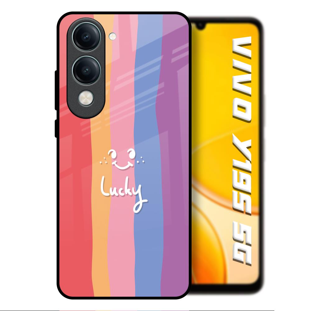 Lucky Abstract Vivo Y19s 5G Glass Back Cover Online