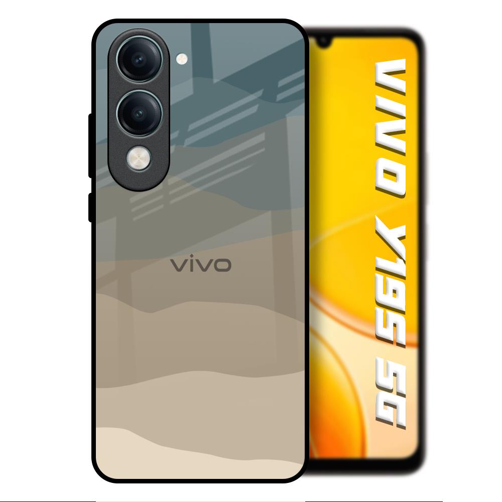 Abstract Mountain Pattern Vivo Y19s 5G Glass Back Cover Online