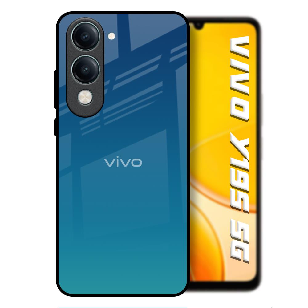 Celestial Blue Vivo Y19s 5G Glass Back Cover Online