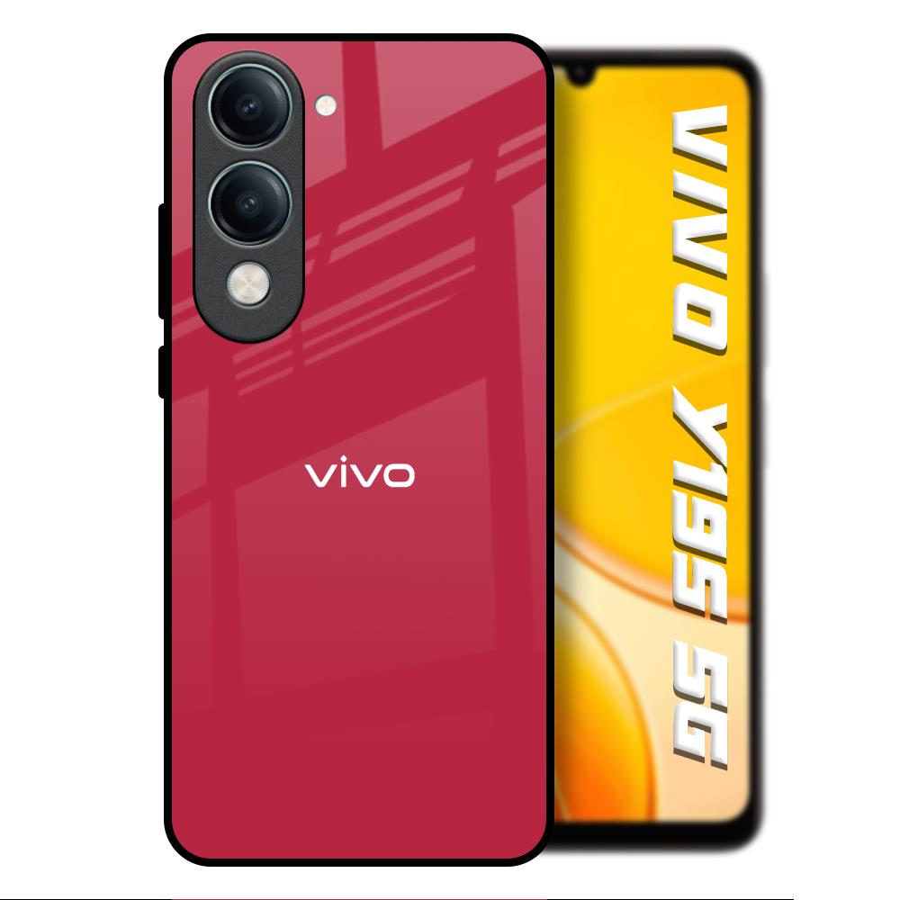 Solo Maroon Vivo Y19s 5G Glass Back Cover Online