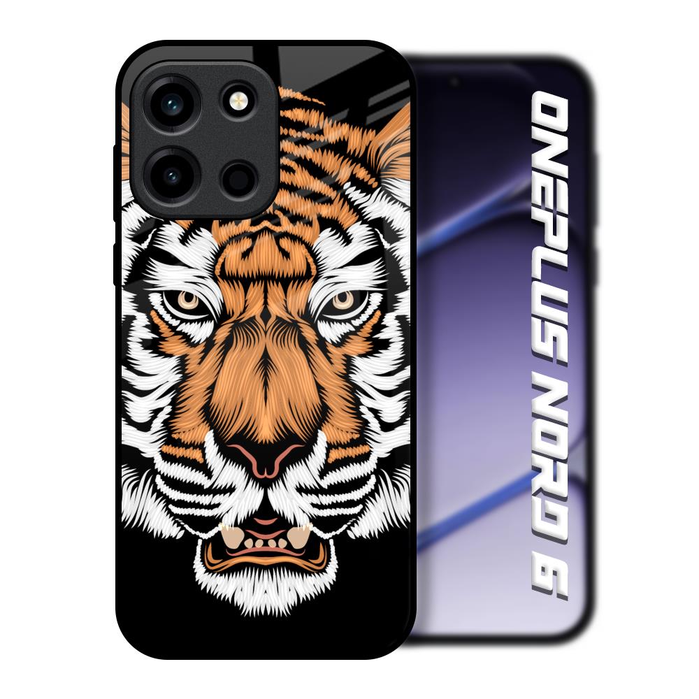 Angry Tiger OnePlus Nord 6 Glass Back Cover Online