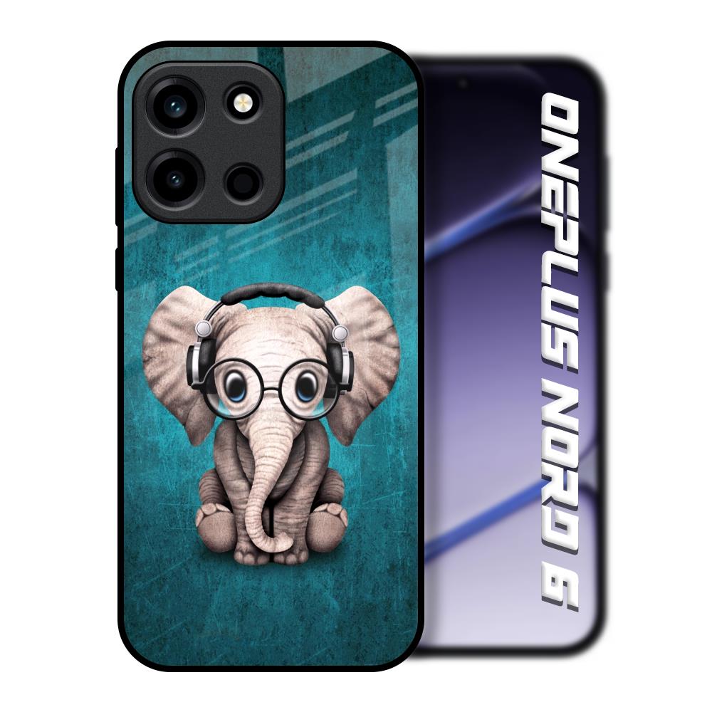 Adorable Baby Elephant OnePlus Nord 6 Glass Back Cover Online