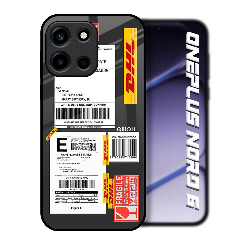 Cool Barcode Label OnePlus Nord 6 Glass Back Cover Online