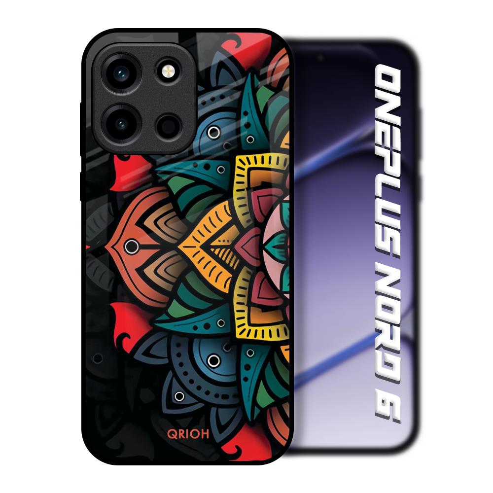 Retro Gorgeous Flower OnePlus Nord 6 Glass Back Cover Online