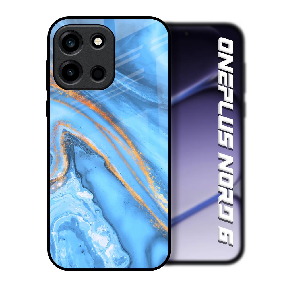 Vibrant Blue Marble OnePlus Nord 6 Glass Back Cover Online