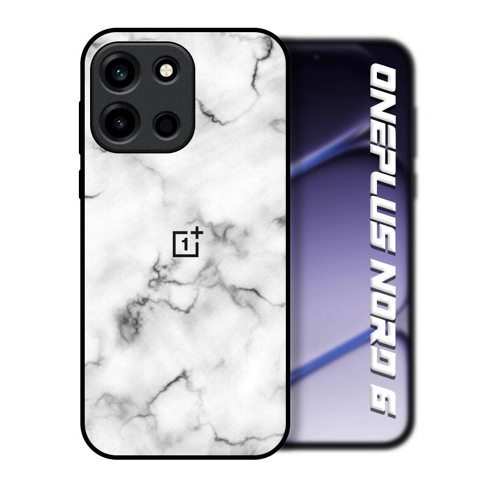Satin White Marble OnePlus Nord 6 Glass Back Cover Online
