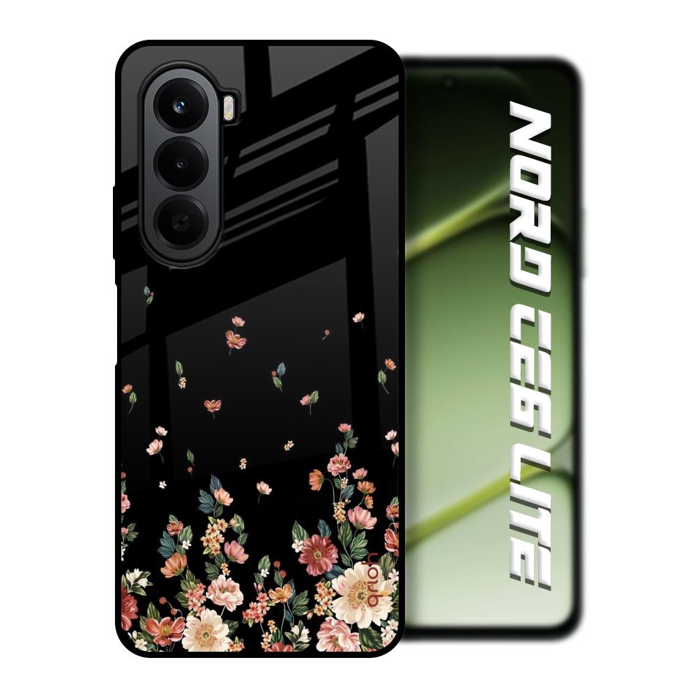 Floating Floral Print OnePlus Nord CE6 lite Glass Back Cover Online
