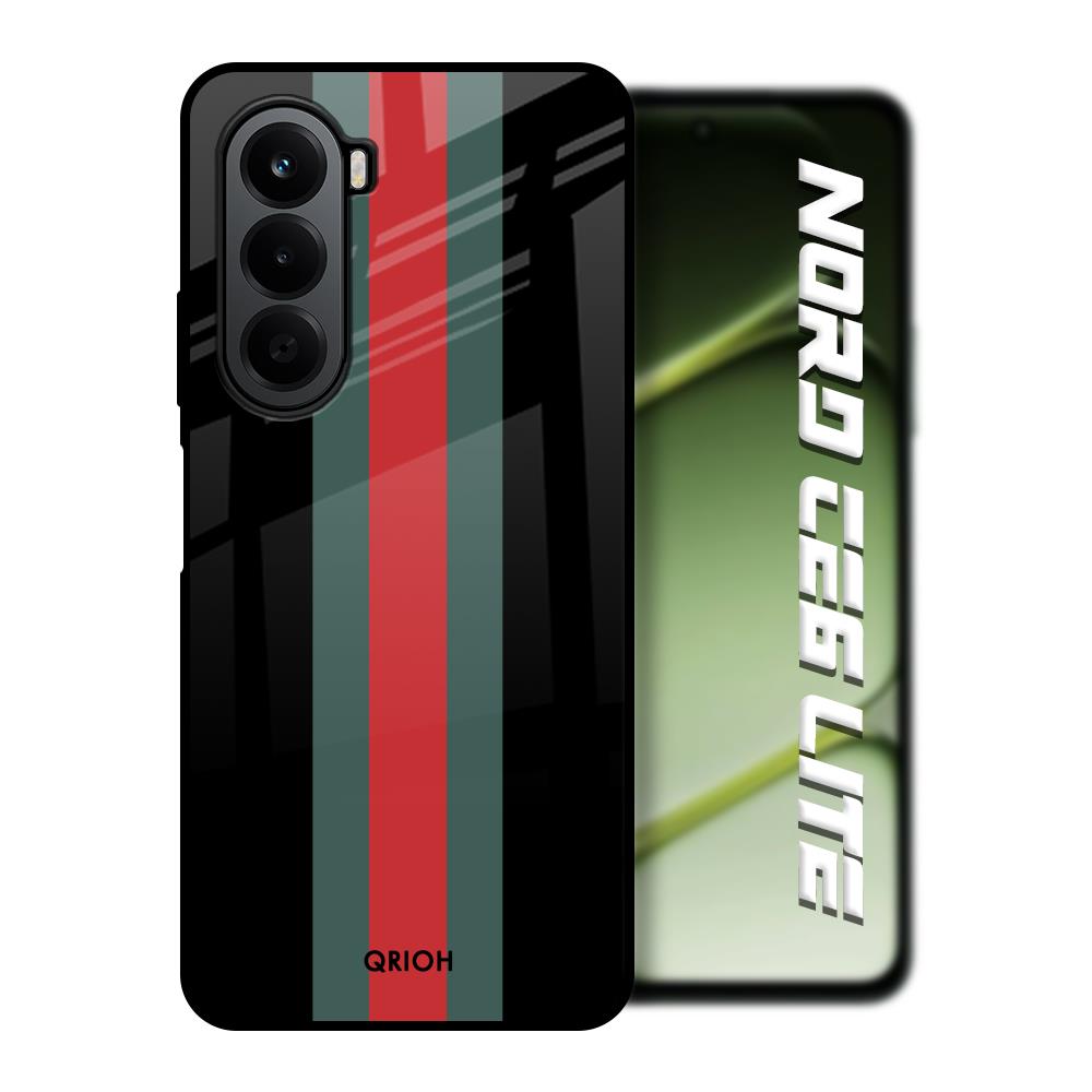 Vertical Stripes OnePlus Nord CE6 lite Glass Back Cover Online