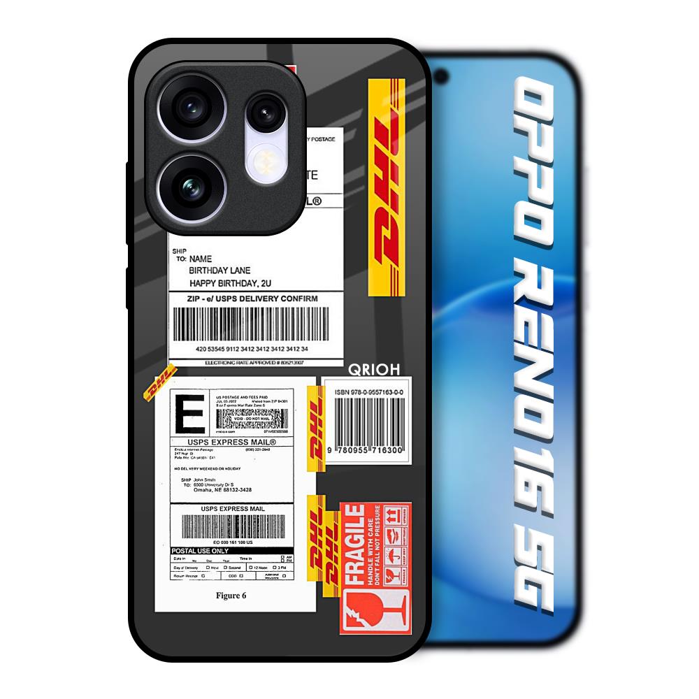 Cool Barcode Label Oppo Reno16 5G Glass Back Cover Online