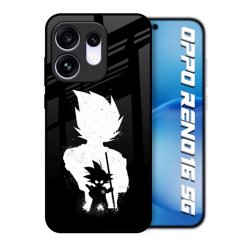 Monochrome Goku Oppo Reno16 5G Glass Back Cover Online