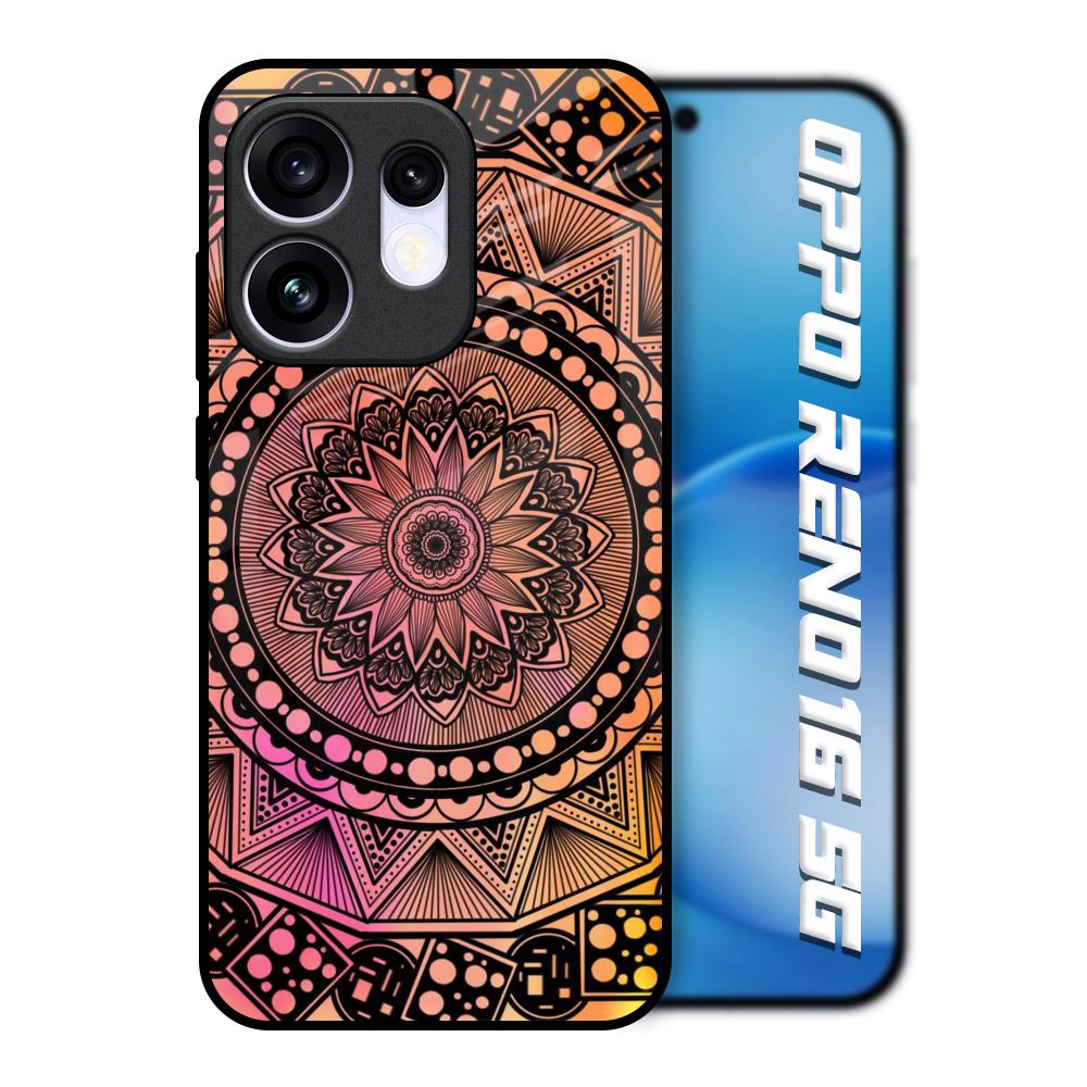 Floral Mandala Oppo Reno16 5G Glass Back Cover Online