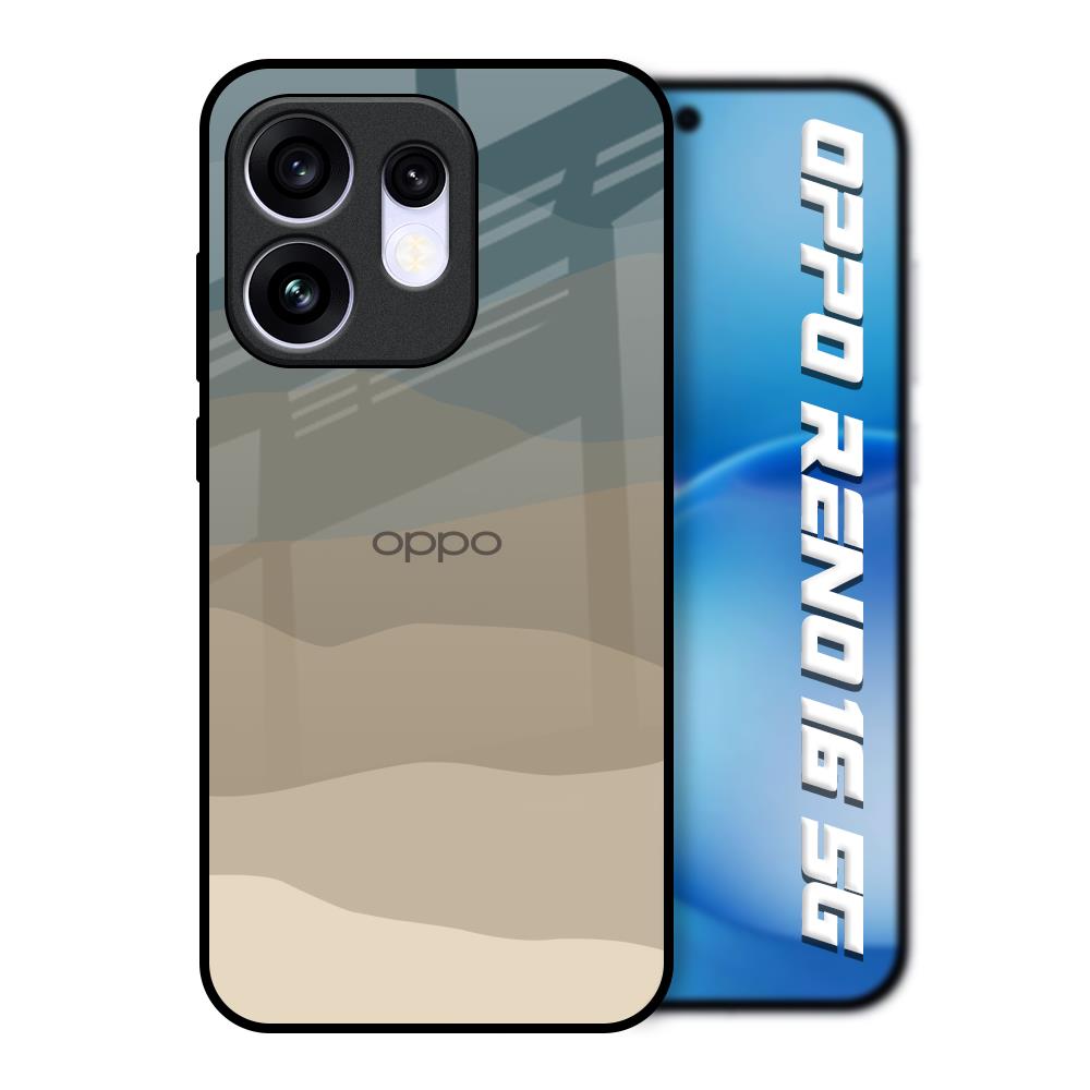 Abstract Mountain Pattern Oppo Reno16 5G Glass Back Cover Online