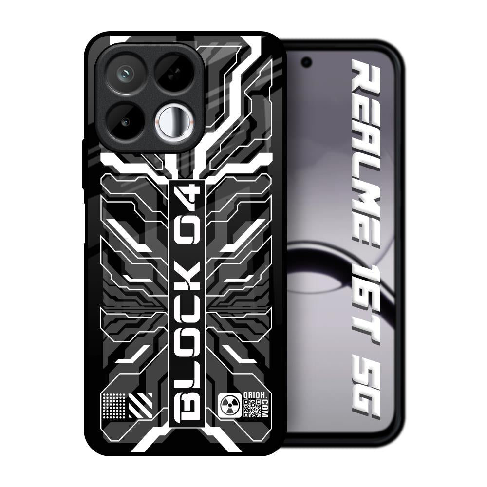 Monochrome Magic Realme 16T 5G Glass Back Cover Online