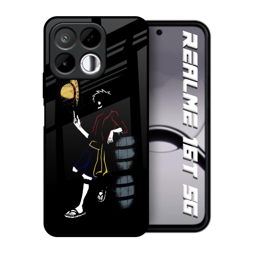 Luffy Line Art Realme 16T 5G Glass Back Cover Online