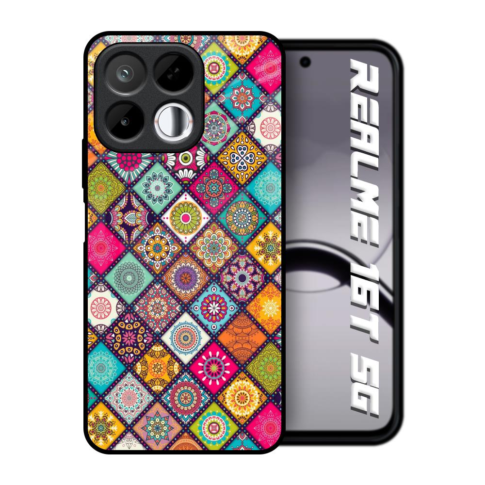 Multicolor Mandala Realme 16T 5G Glass Back Cover Online