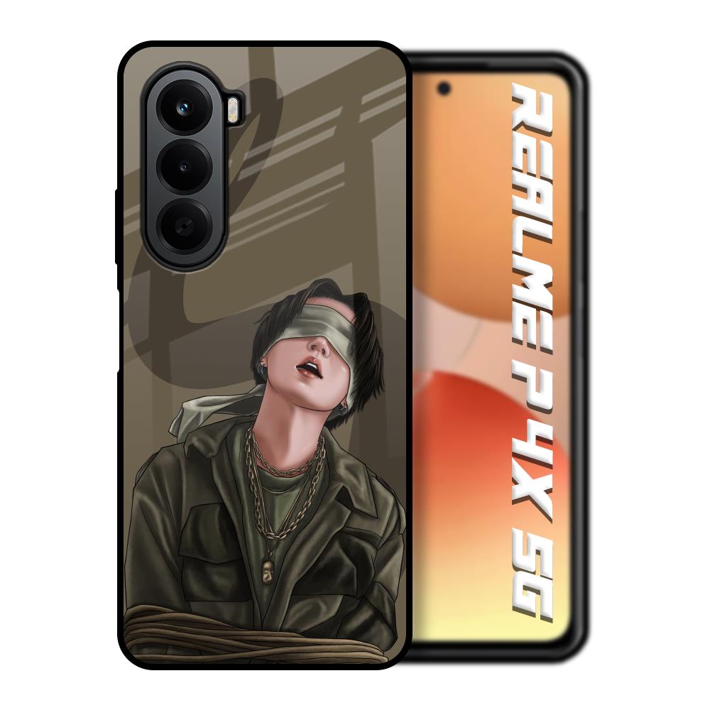 Blind Fold Realme P4x 5G Glass Back Cover Online