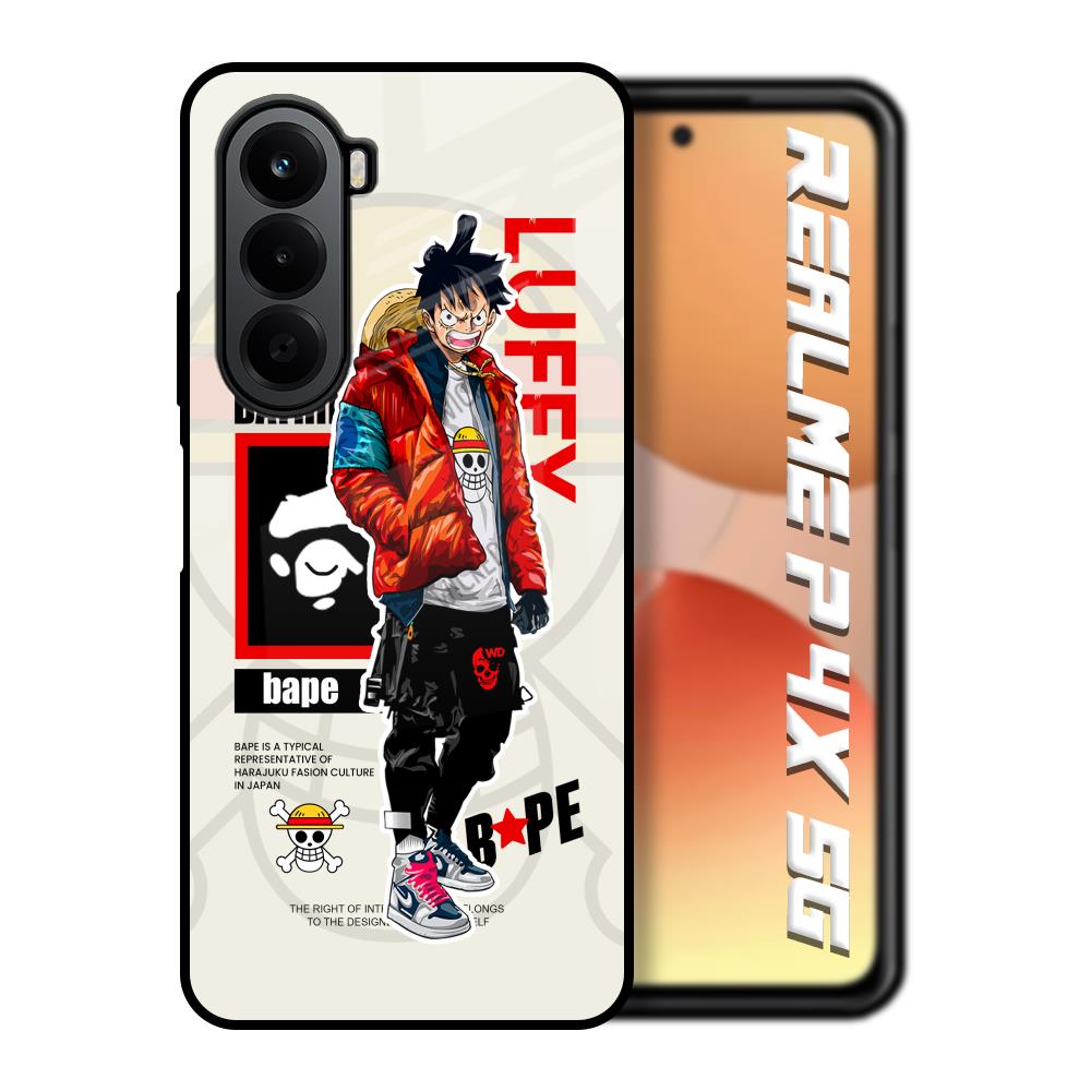 Bape Luffy Realme P4x 5G Glass Back Cover Online