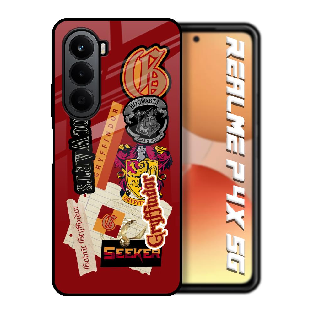 Gryffindor Realme P4x 5G Glass Back Cover Online