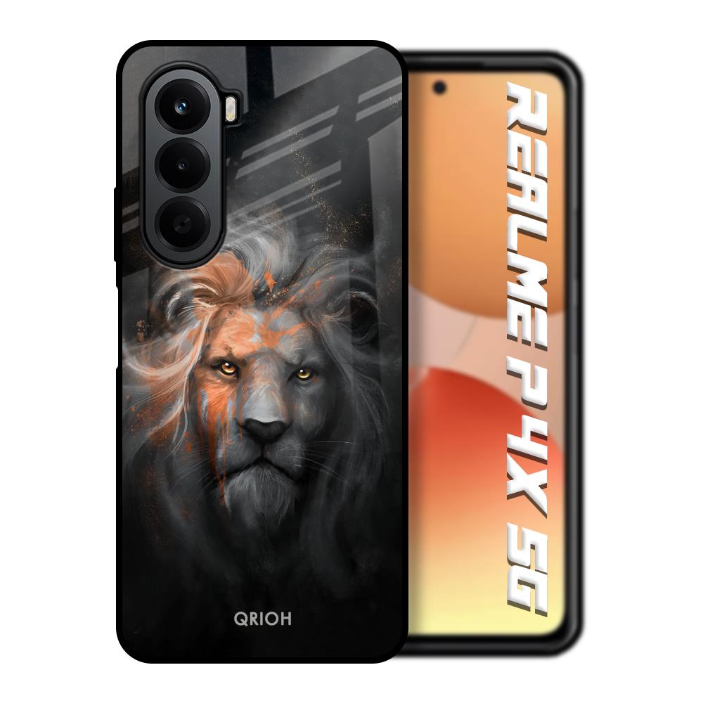 Devil Lion Realme P4x 5G Glass Back Cover Online