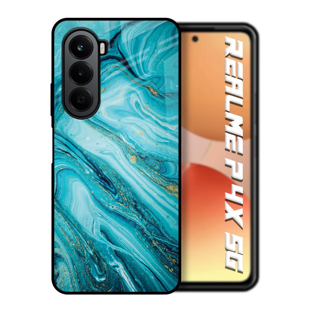 Ocean Marble Realme P4x 5G Glass Back Cover Online