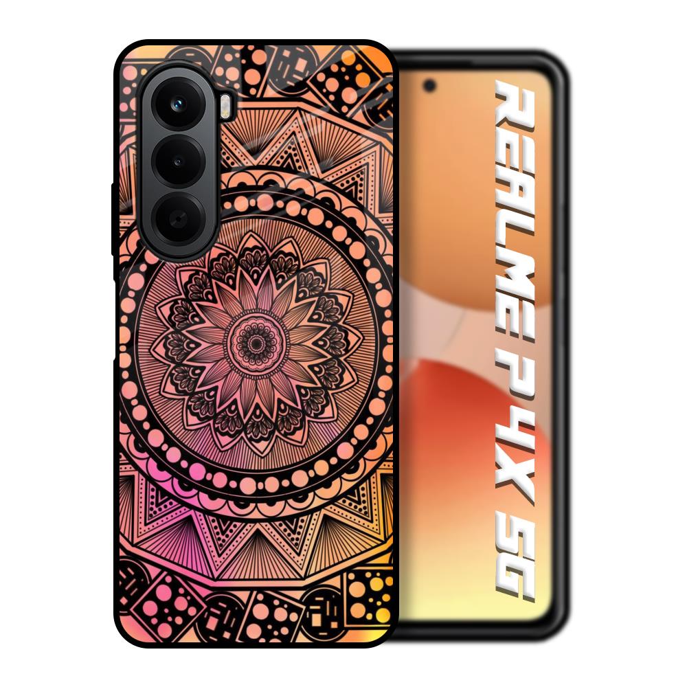 Floral Mandala Realme P4x 5G Glass Back Cover Online