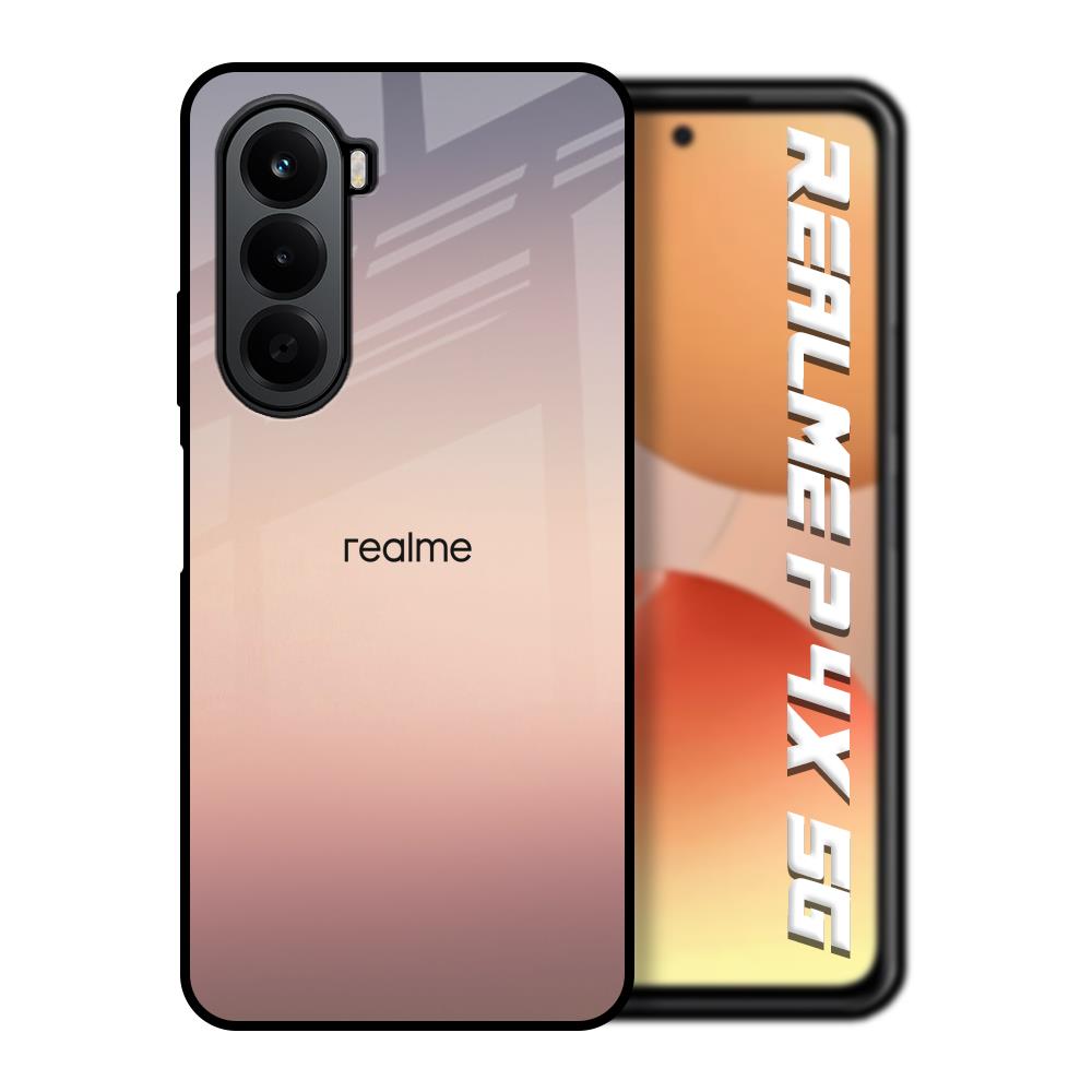 Golden Mauve Realme P4x 5G Glass Back Cover Online