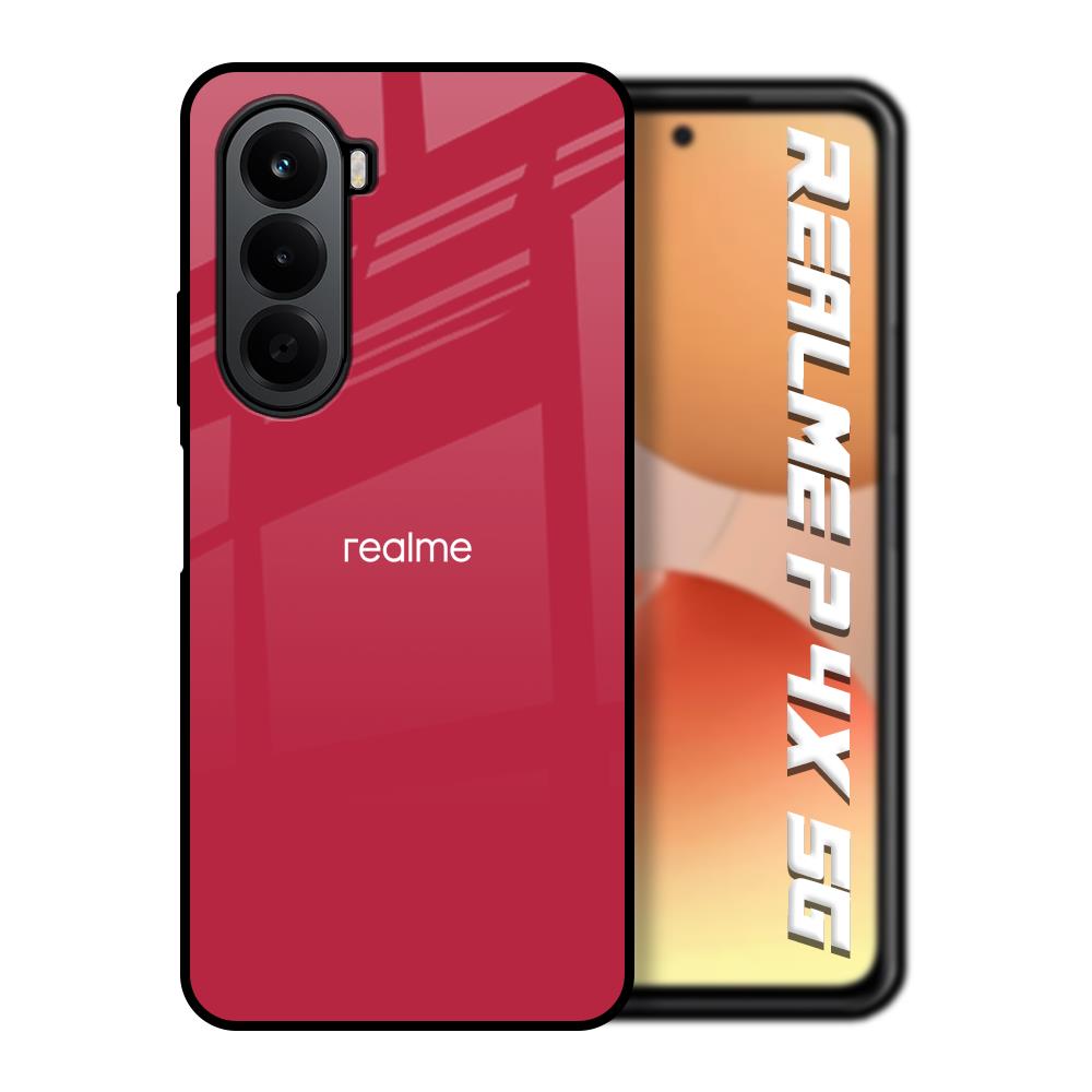 Solo Maroon Realme P4x 5G Glass Back Cover Online