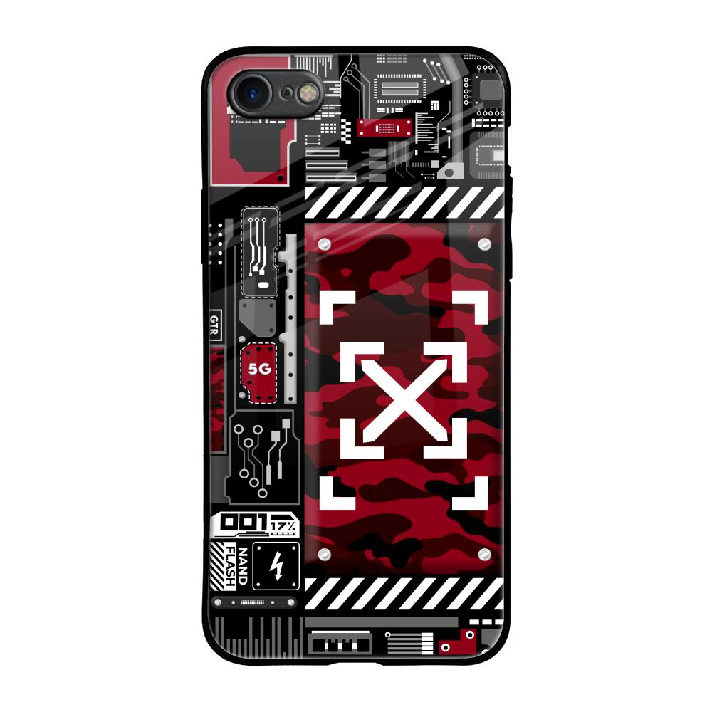 Technology Art iPhone 8 Glass Back Cover Online