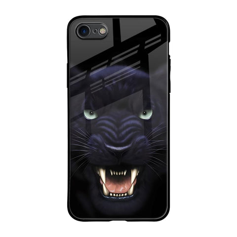 Angry Black Leopard iPhone 8 Glass Back Cover Online