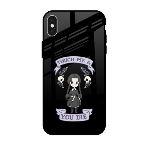 Touch Me & You Die iPhone X Glass Back Cover Online