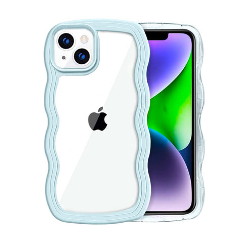 Mint Wavy Hybrid Back Cover for iPhone