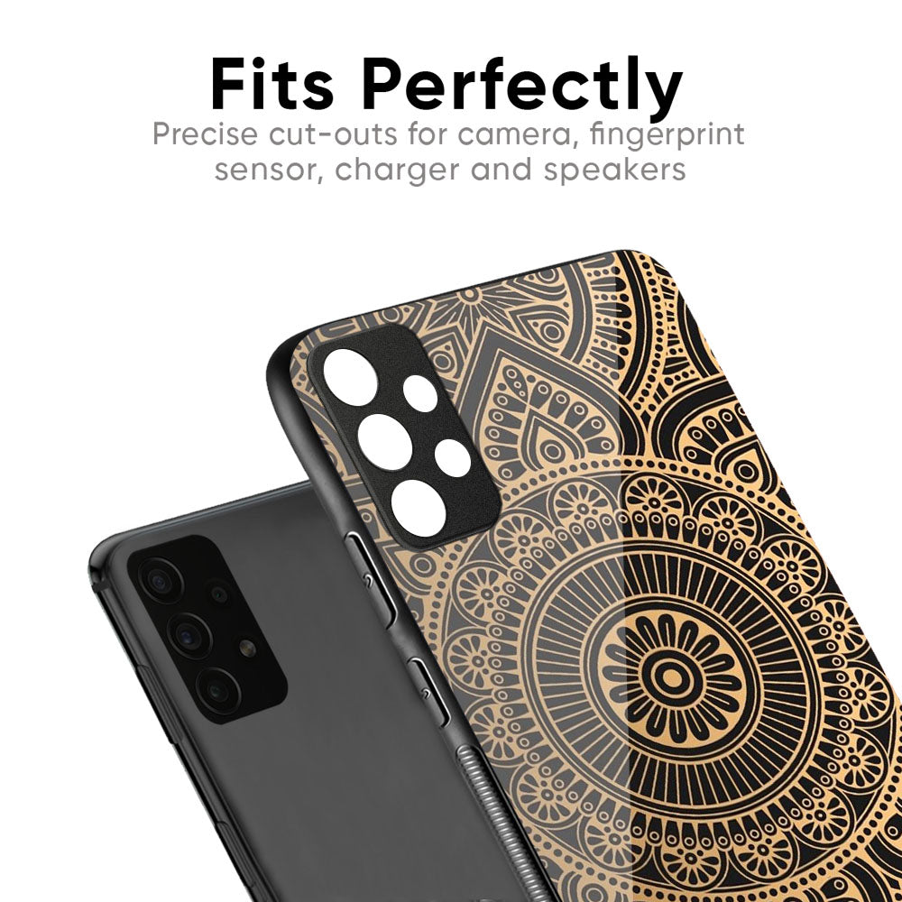 Luxury Mandala Glass Case for Samsung Galaxy M35 5G