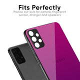 Magenta Gradient Glass Case For Oppo A18