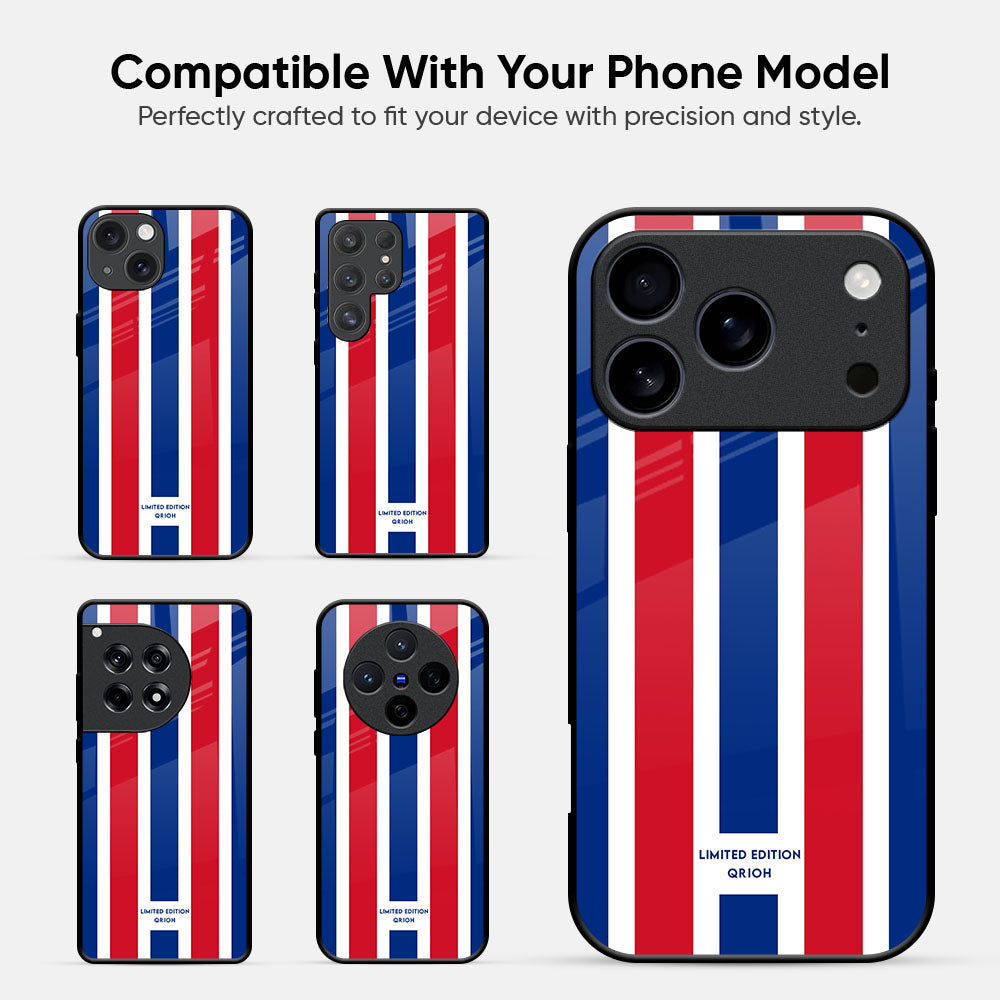 Tricolor Flag Glass Case