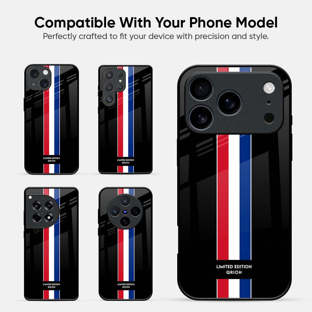 Flag Striped Glass Case