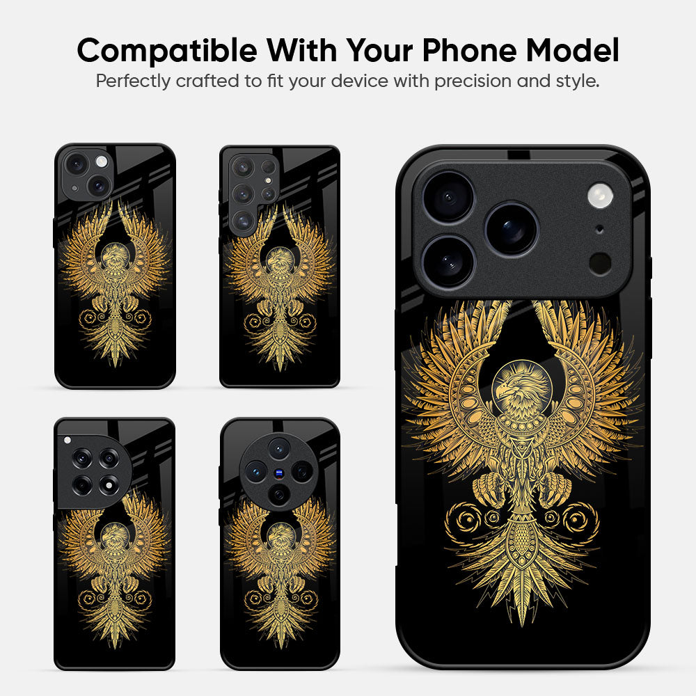Mythical Phoenix Art Glass Case