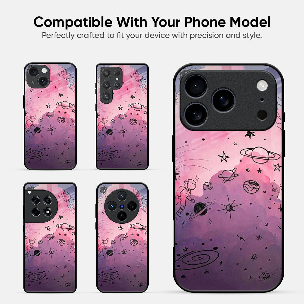 Space Doodles Glass Case