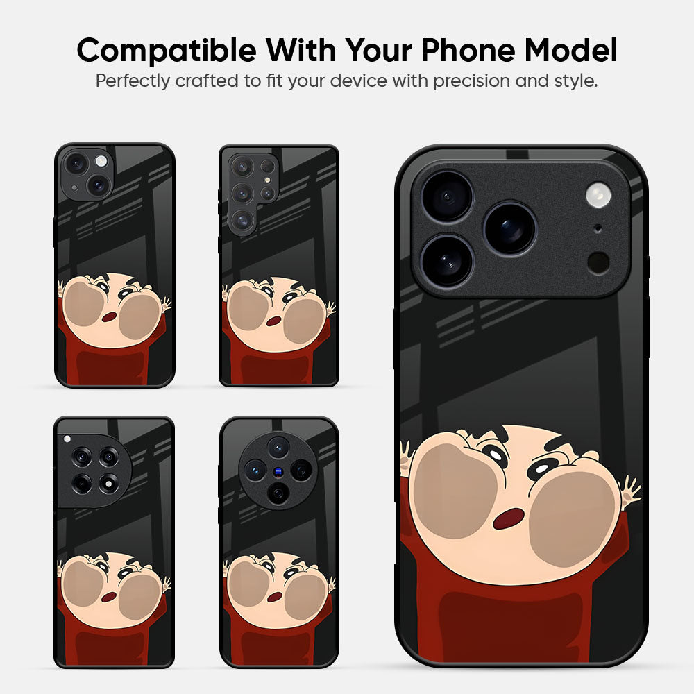 Cartoon In Mirror Glass Case