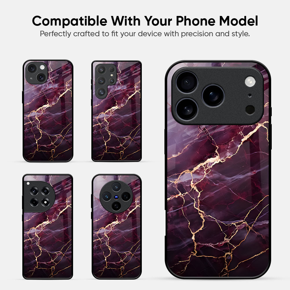 Thunder Marble Glass Case