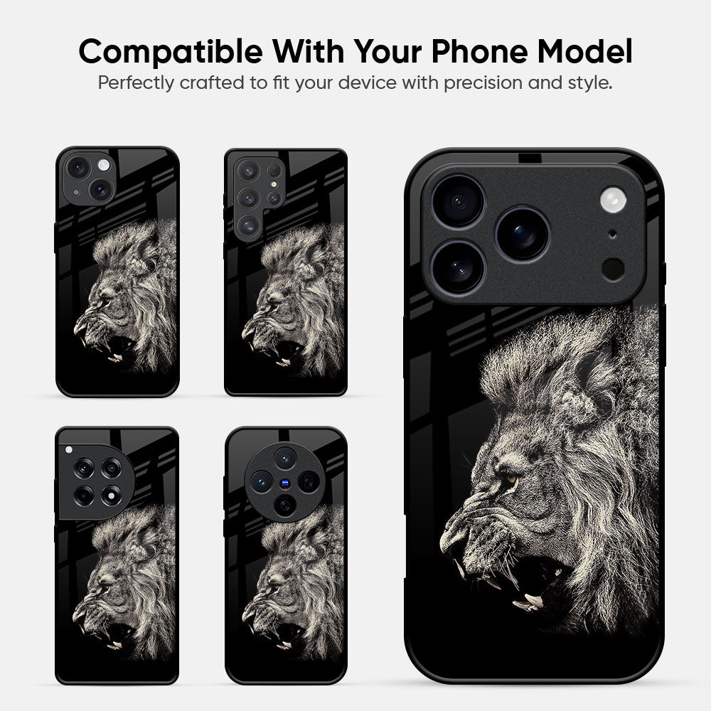 Brave Lion Glass case